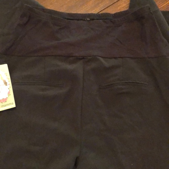 Oh! Mamma Maternity Dress Pants Size M, 8” Waistband, Stylish Dark Grey/Black - Picture 6 of 8